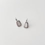 Heliophilia Silver Pendientes de Acero Inoxidable Color Plata y Blanco Tamaño 3 cm
